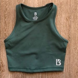 Hunter Green BuffBunny Work Out Crop! NEVER WORN.